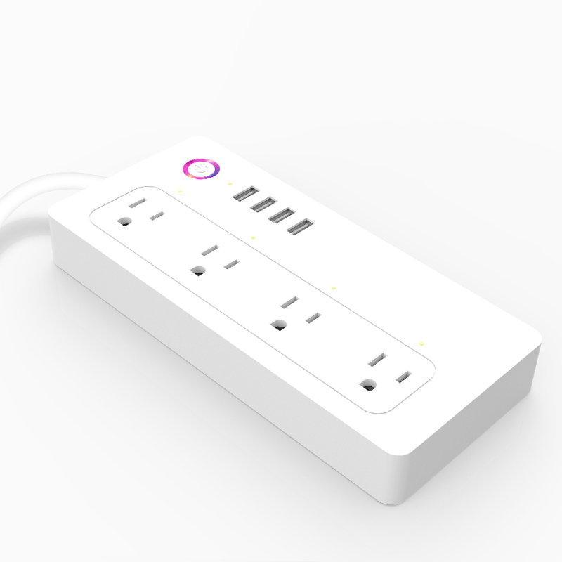UEMON Smart home US standards 4USB fast charging 5V 3.1A smart WiFi electrical extension Power strip